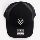 Classic Trucker Hat Black W/ White Logo