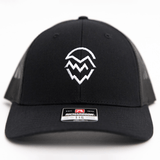 Classic Trucker Hat Black W/ White Logo